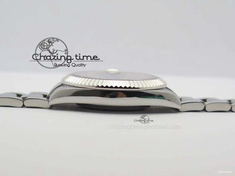 Gray SS Dial A3136 Sliver On Sticks 41mm SS Bracelet Markers Datejust II 116334 1225